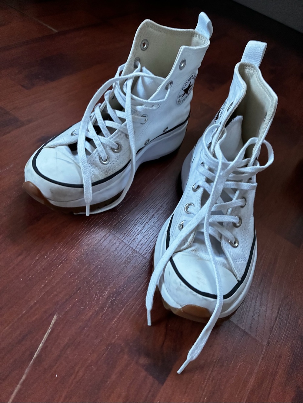 Converse Women’s White High-Top Platform Canvas Sneakers